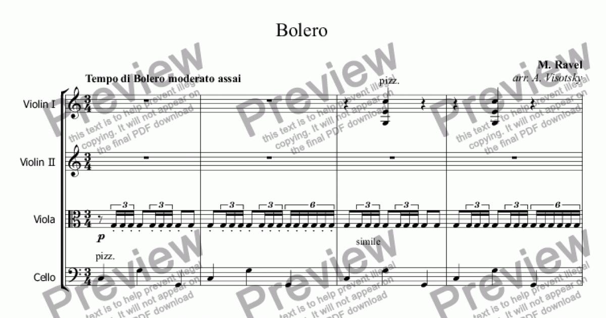 Bolero Ravel Violino Pdf